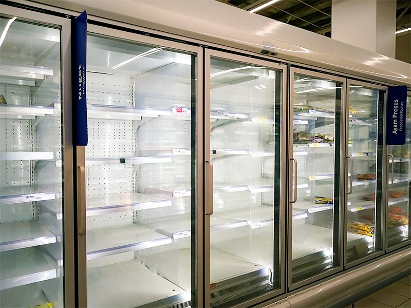 refrigerador con puerta de cristal